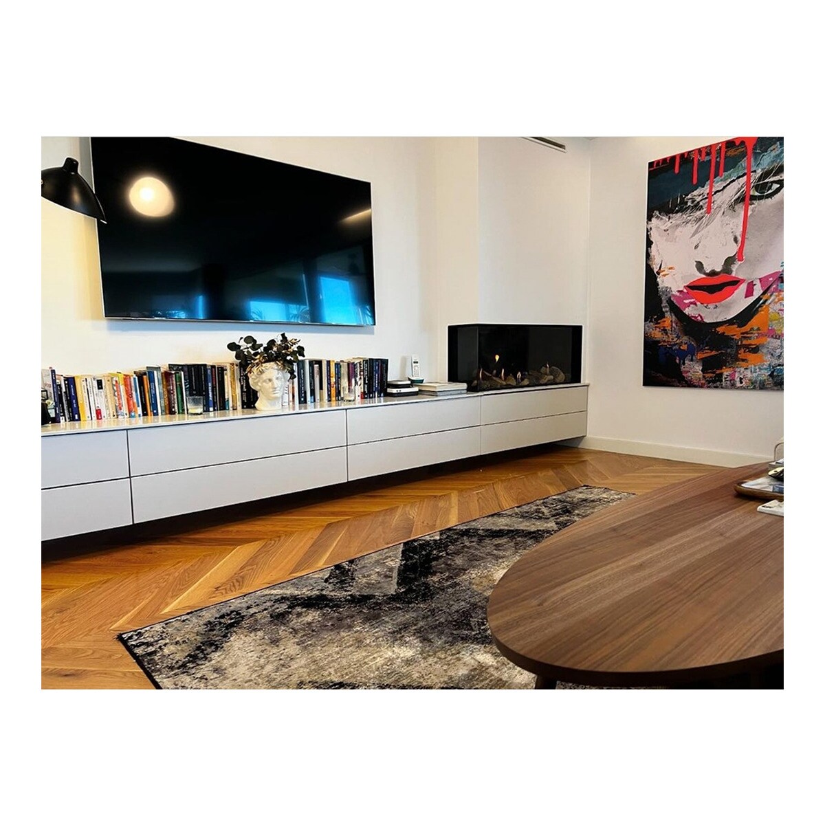 Chimenea Gas Natural Pano 1300 Esquinera Izquierda Negro-2