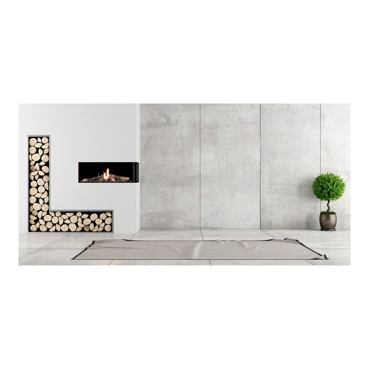 Chimenea Gas LPG Pano 650 Esquinera Derecha Negro-2
