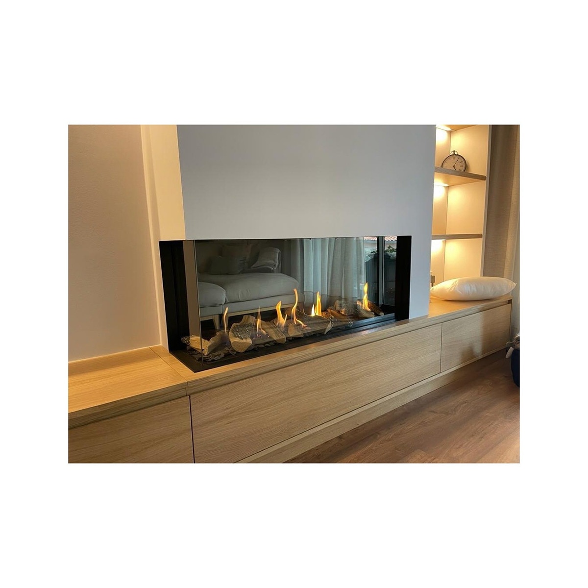 Chimenea Gas LPG Pano 650 Esquinera Izquierda Negro-3