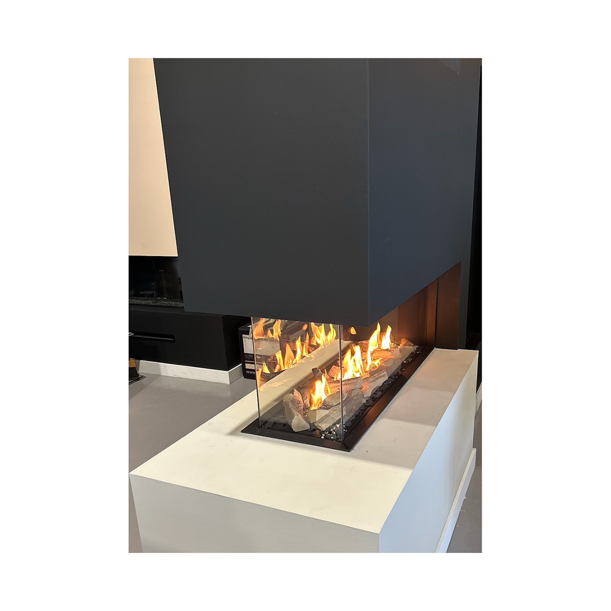 Chimenea Gas LPG Pano 1100 Modelo Separador de Ambientes Negro-3