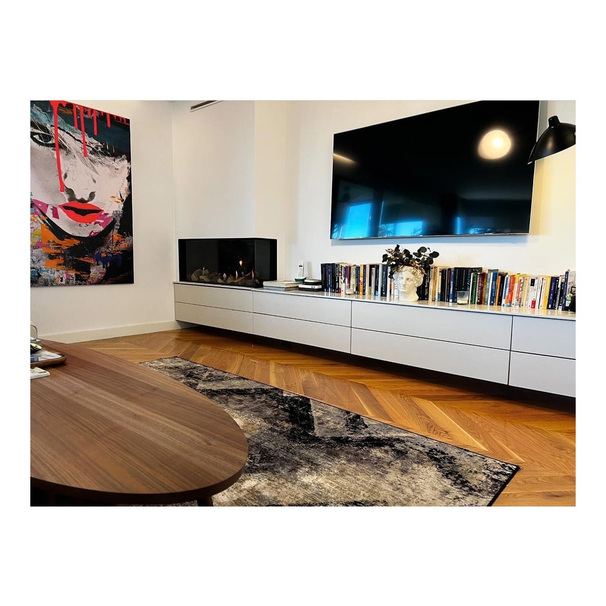 Chimenea Gas Natural Pano 1600 Esquinera Derecha Negro-2