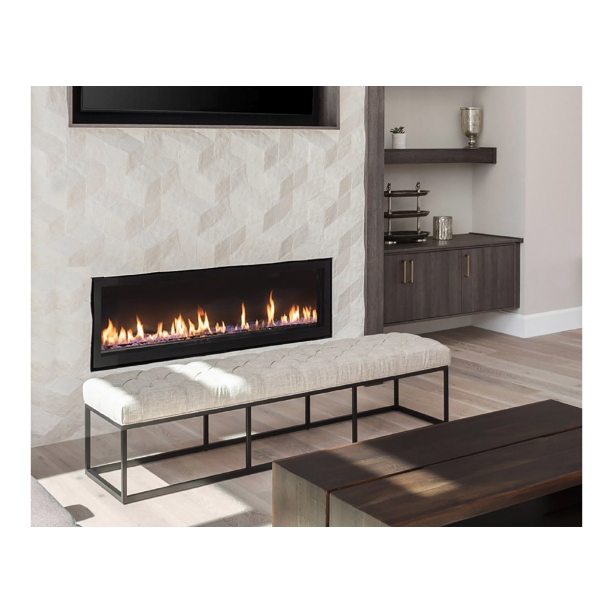 Chimenea Gas LPG Pano 2000 Frontal Negro-2