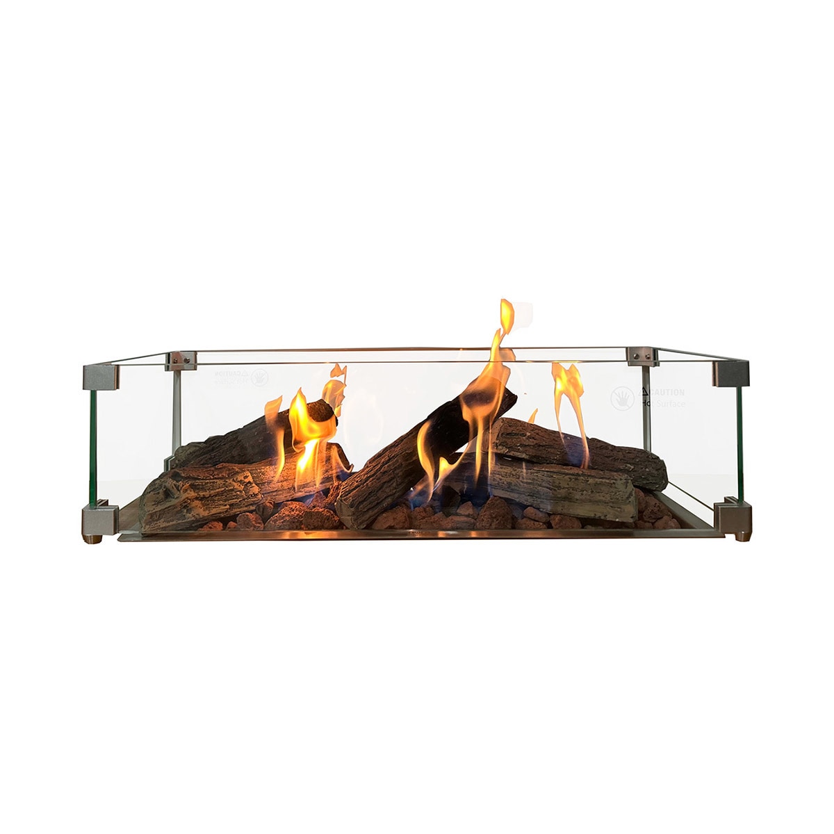 Quemador Gas Rectangular Nora 630 x 180 LPG Plata-2