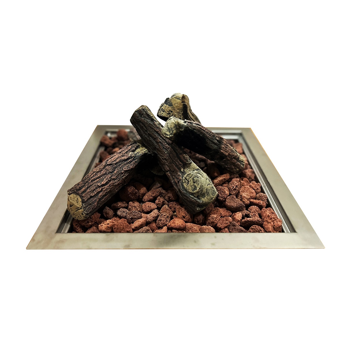 Quemador Exterior Gas Cuadrado Nora 405 x 405 LPG Plata-3