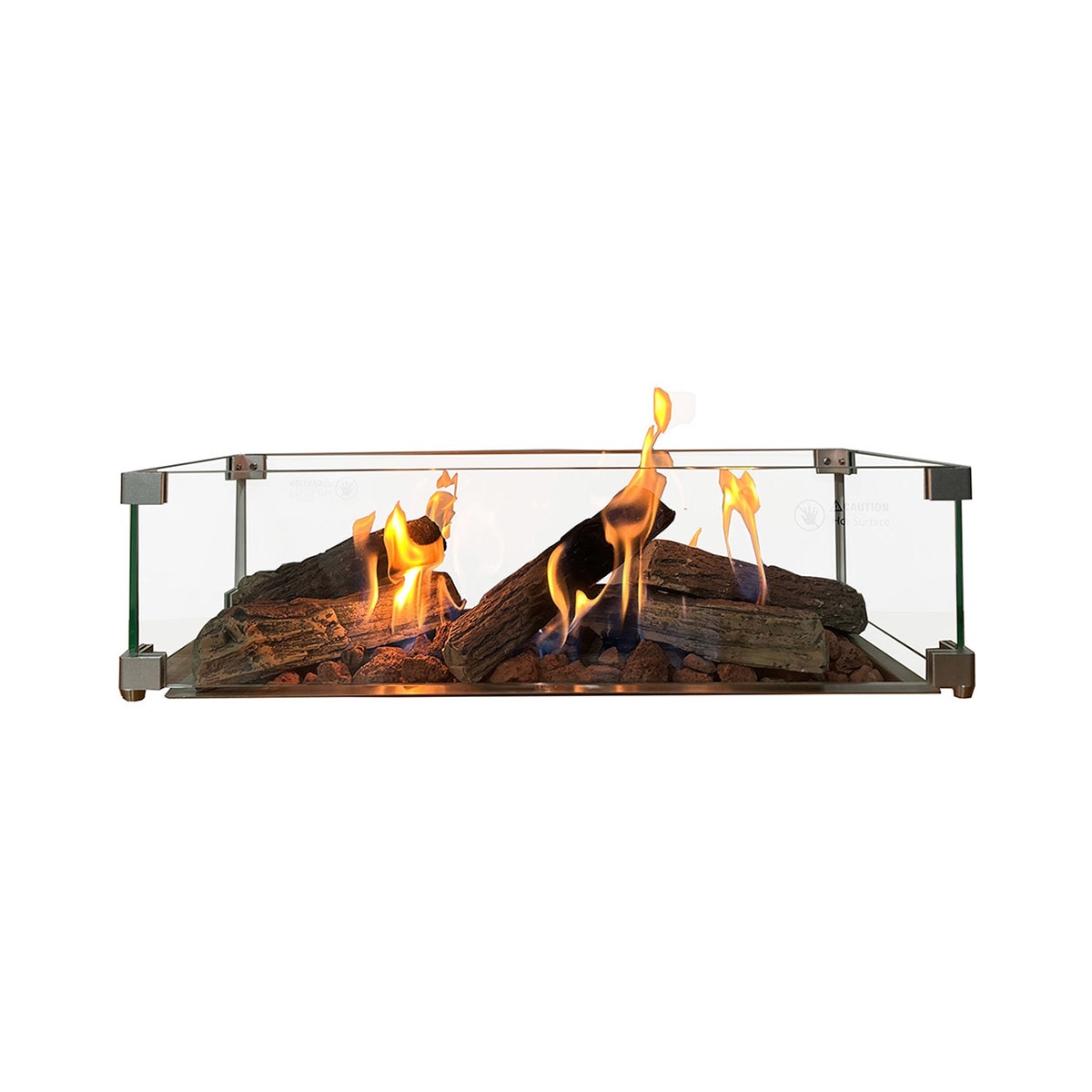 Quemador Exterior Gas Cuadrado Nora 405 x 405 LPG Plata-4