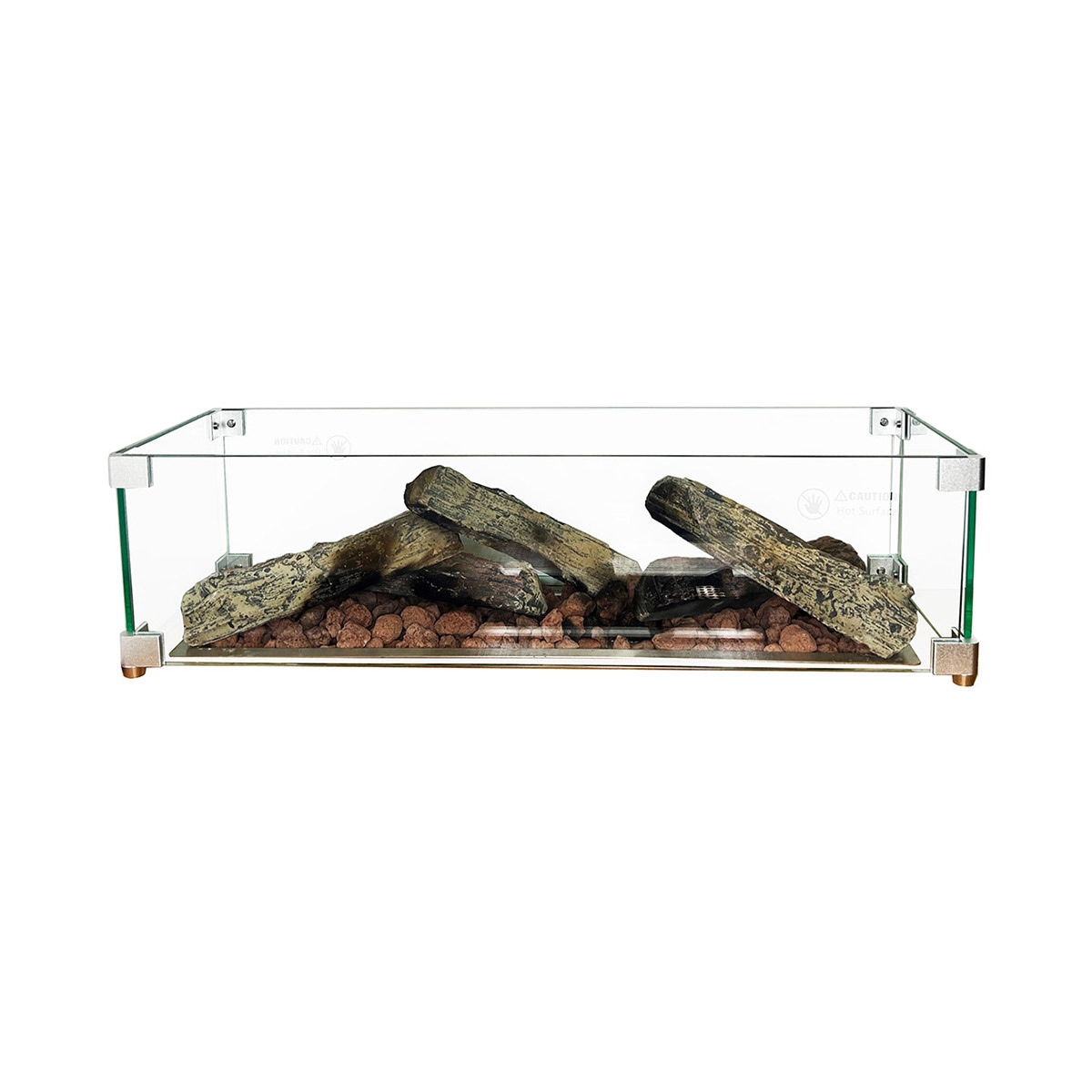 Quemador Exterior Gas Rectangular Nora 950 x 190 LPG Plata-3