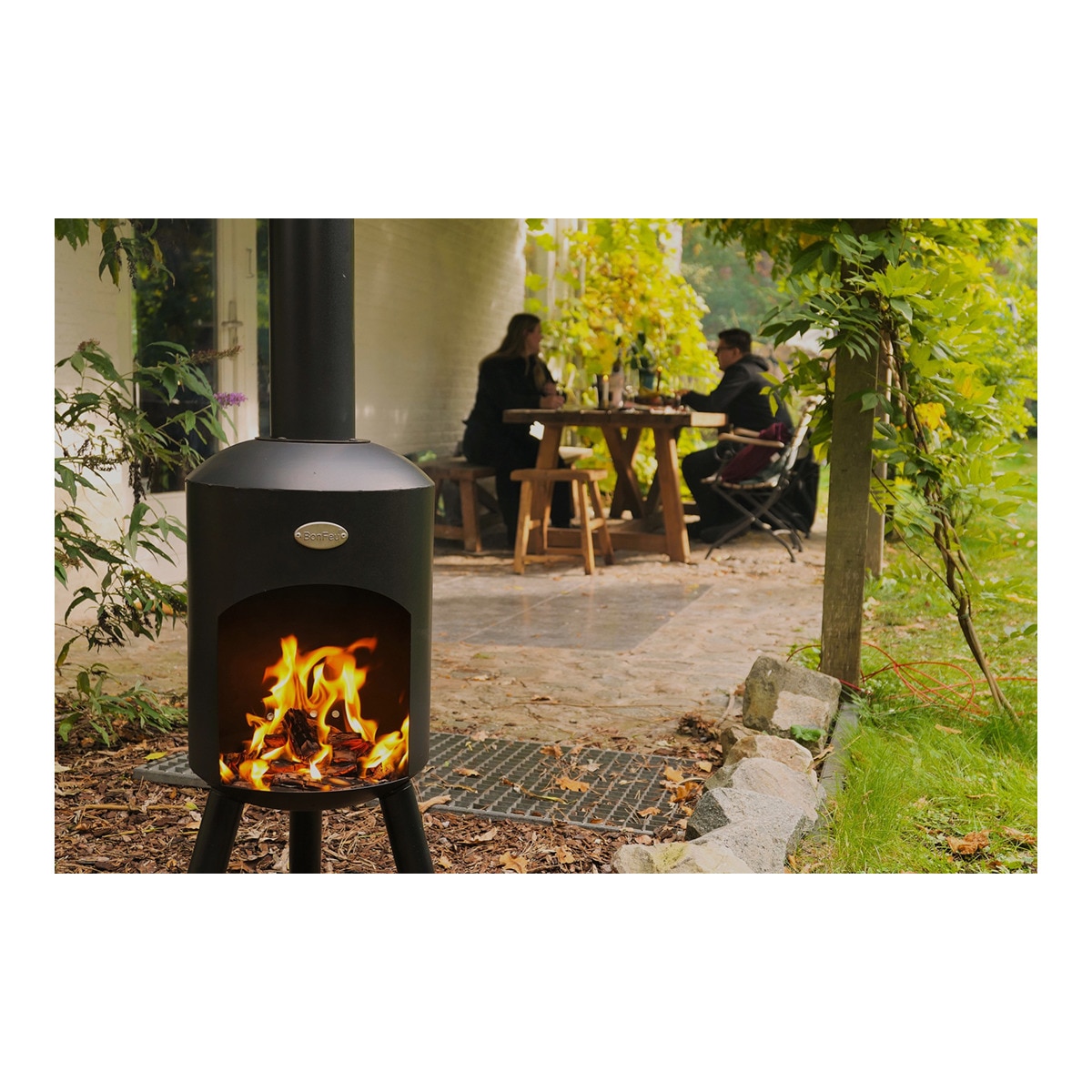 Chimenea de Leña Exterior Bonbini Negro-7