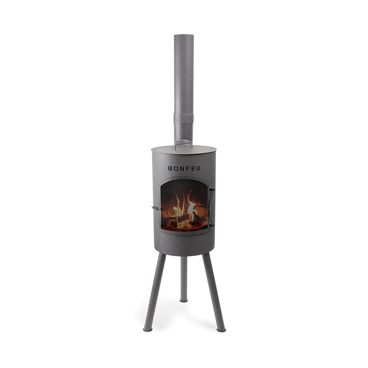 Chimenea de Leña Exterior Bongiano S Black Negro-4