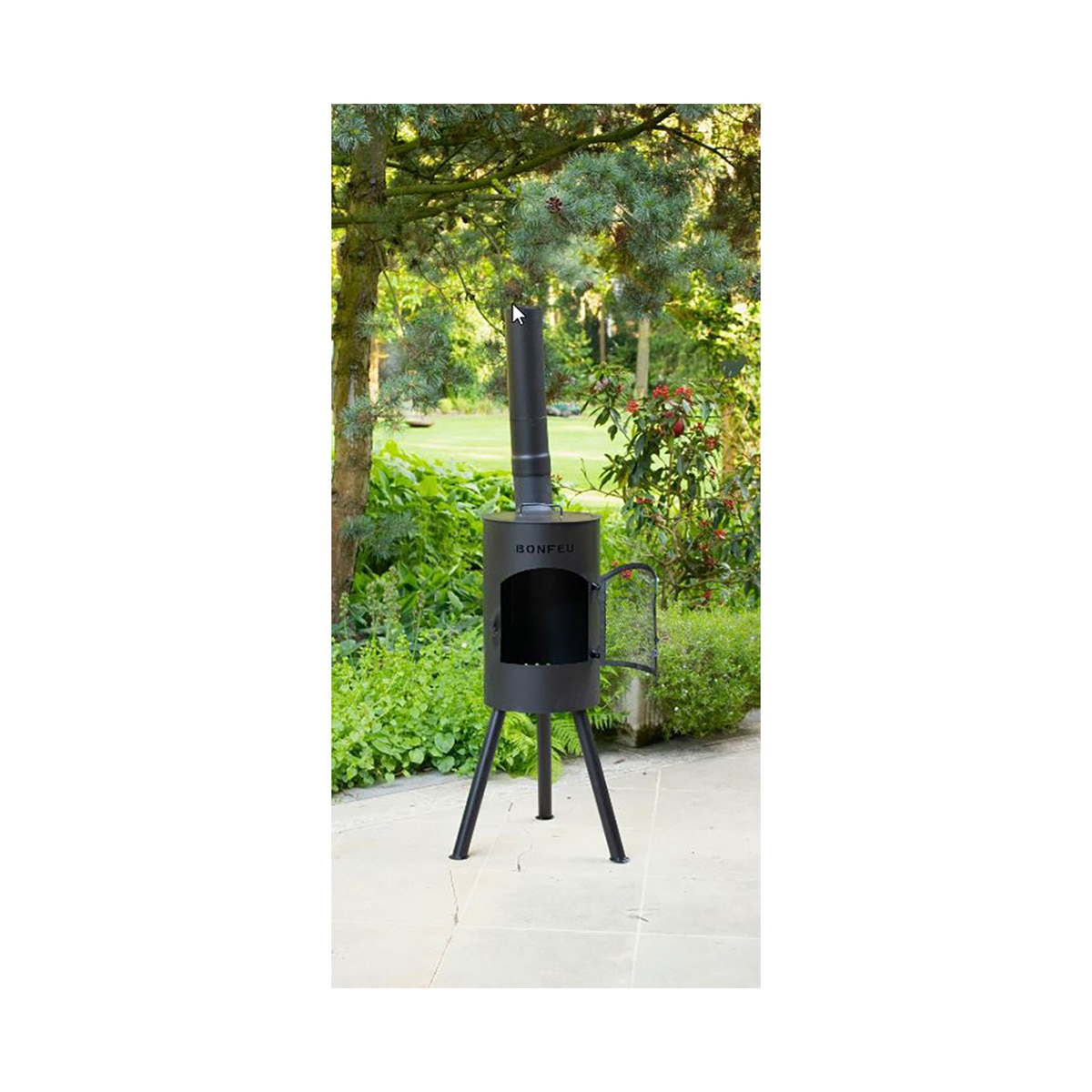 Chimenea de Leña Exterior Bongiano S Black Negro-8