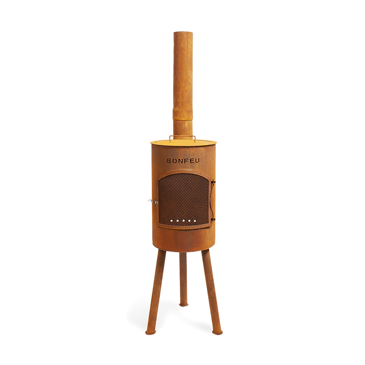 Chimenea de Leña Exterior Bongiano S Corten Óxido-3