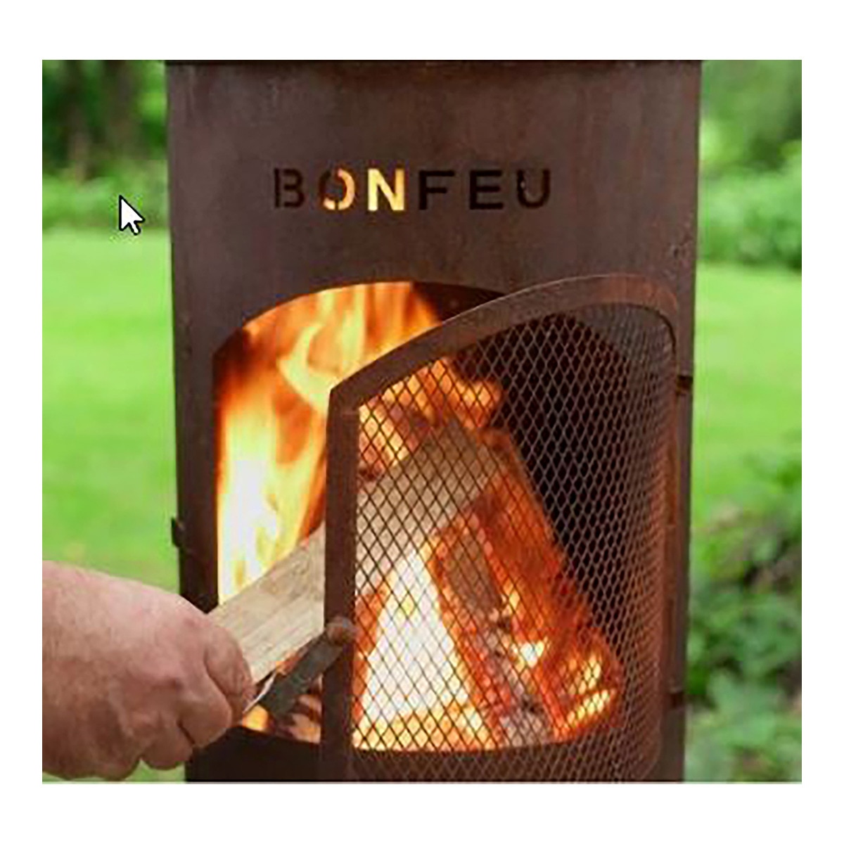 Chimenea de Leña Exterior Bongiano S Corten Óxido-9