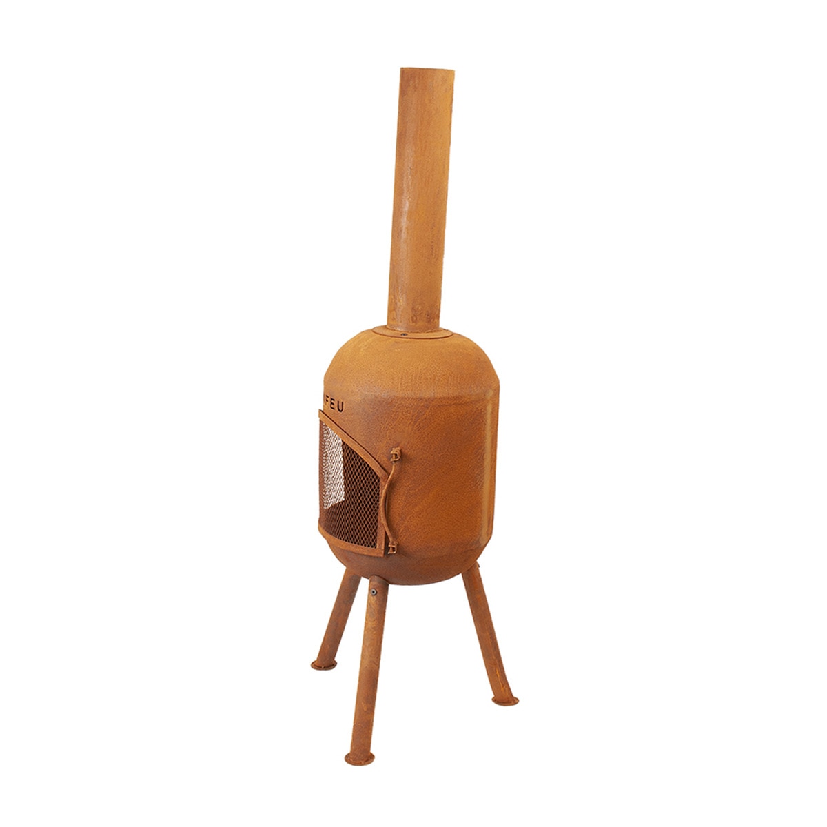 Chimenea de Leña Exterior Bonsolo Corten Óxido-4