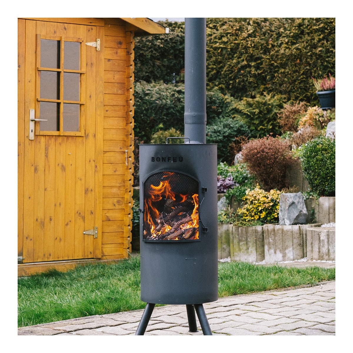 Chimenea de Leña Exterior Bontino Black Negro-9
