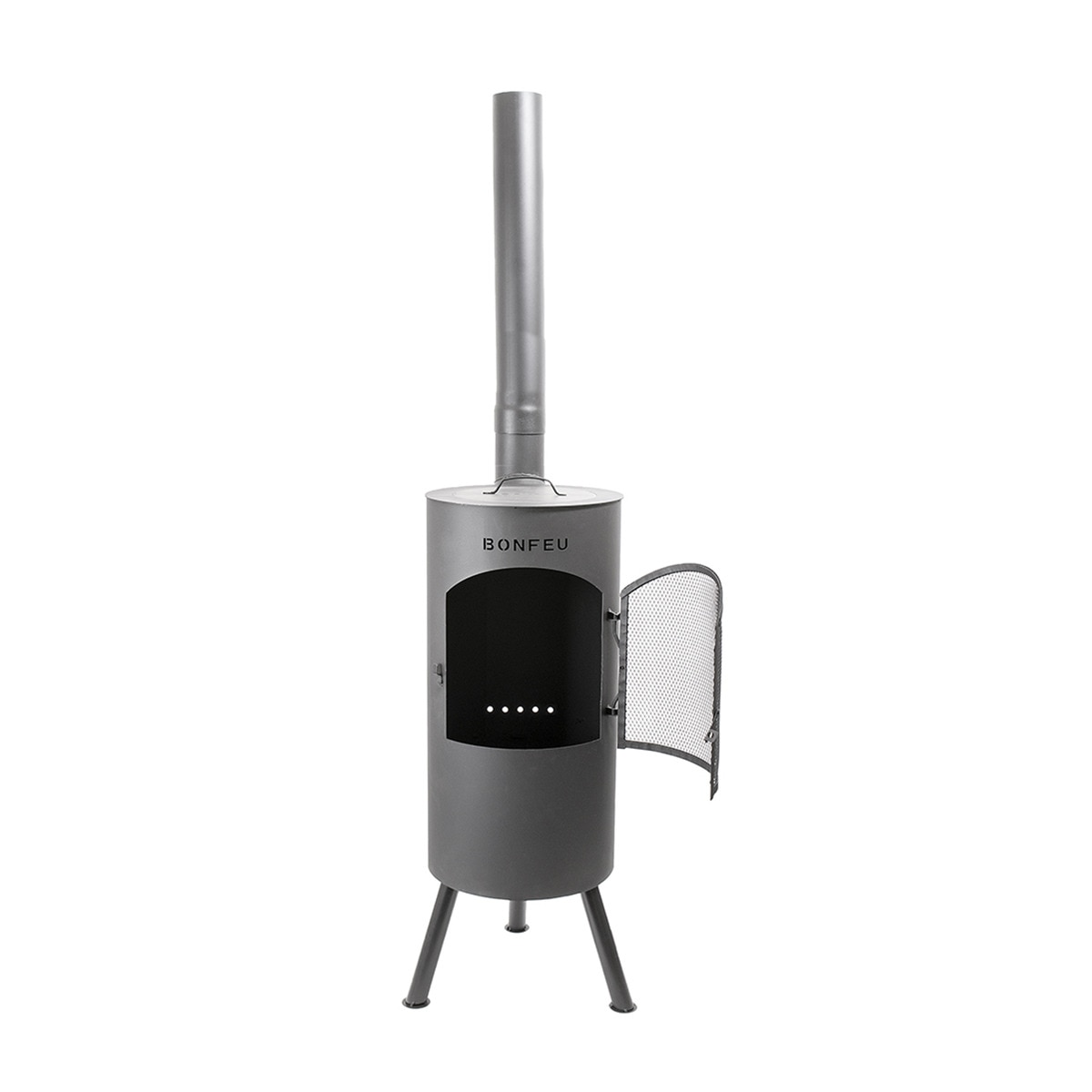 Chimenea de Leña Exterior Bontino Black Negro-4