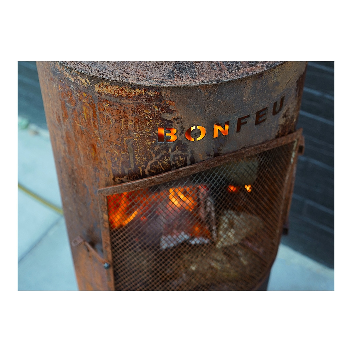 Chimenea de Leña Exterior Bontino Corten Óxido-10