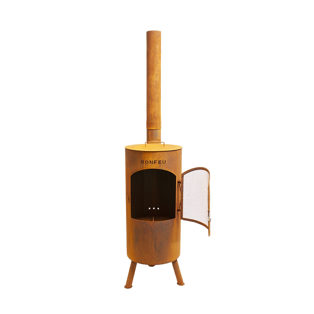 Chimenea de Leña Exterior Bontino Corten Óxido-4