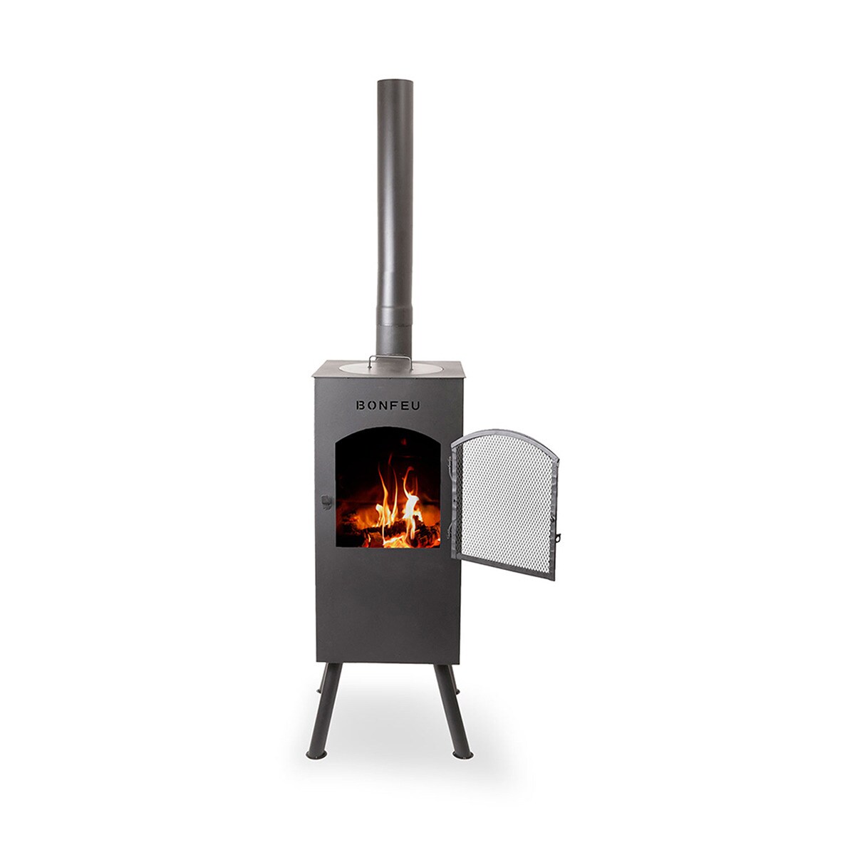 Chimenea de Leña Exterior Boncarré Black Negro-3