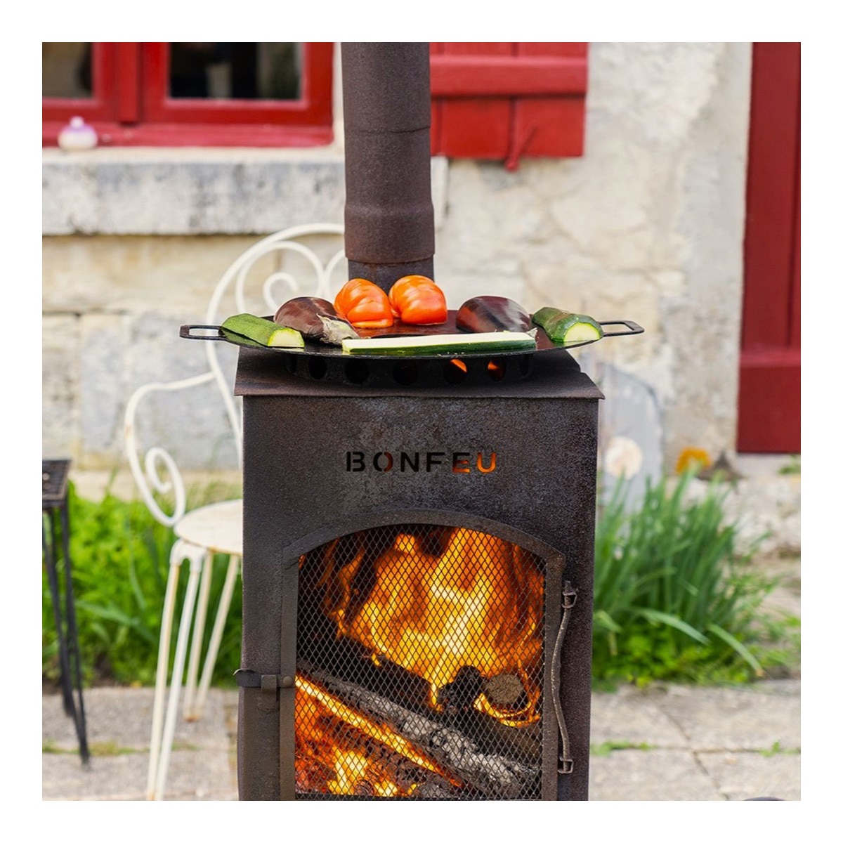 Chimenea de Leña Exterior Boncarré Black Negro-9