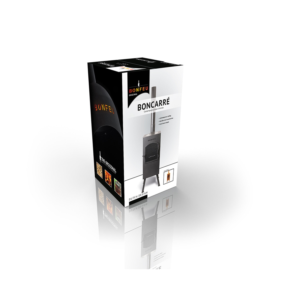 Chimenea de Leña Exterior Boncarré Black Negro-6