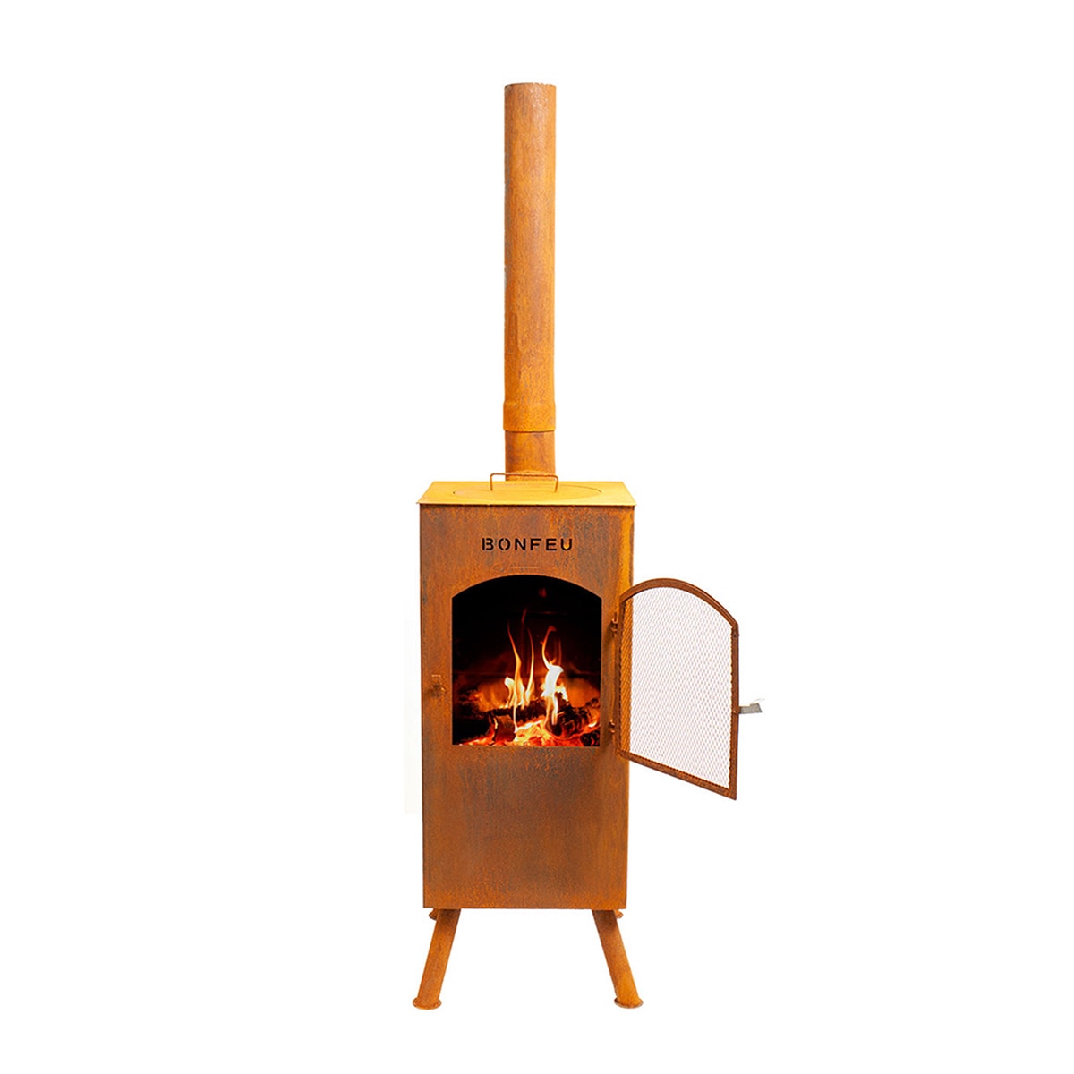 Chimenea de Leña Exterior Boncarré Corten Óxido-2