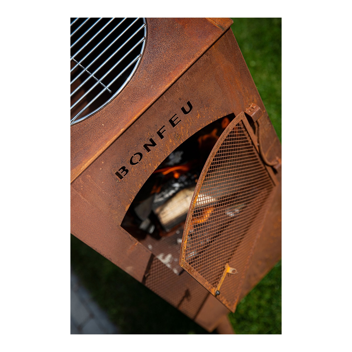Chimenea de Leña Exterior Boncarré Corten Óxido-8