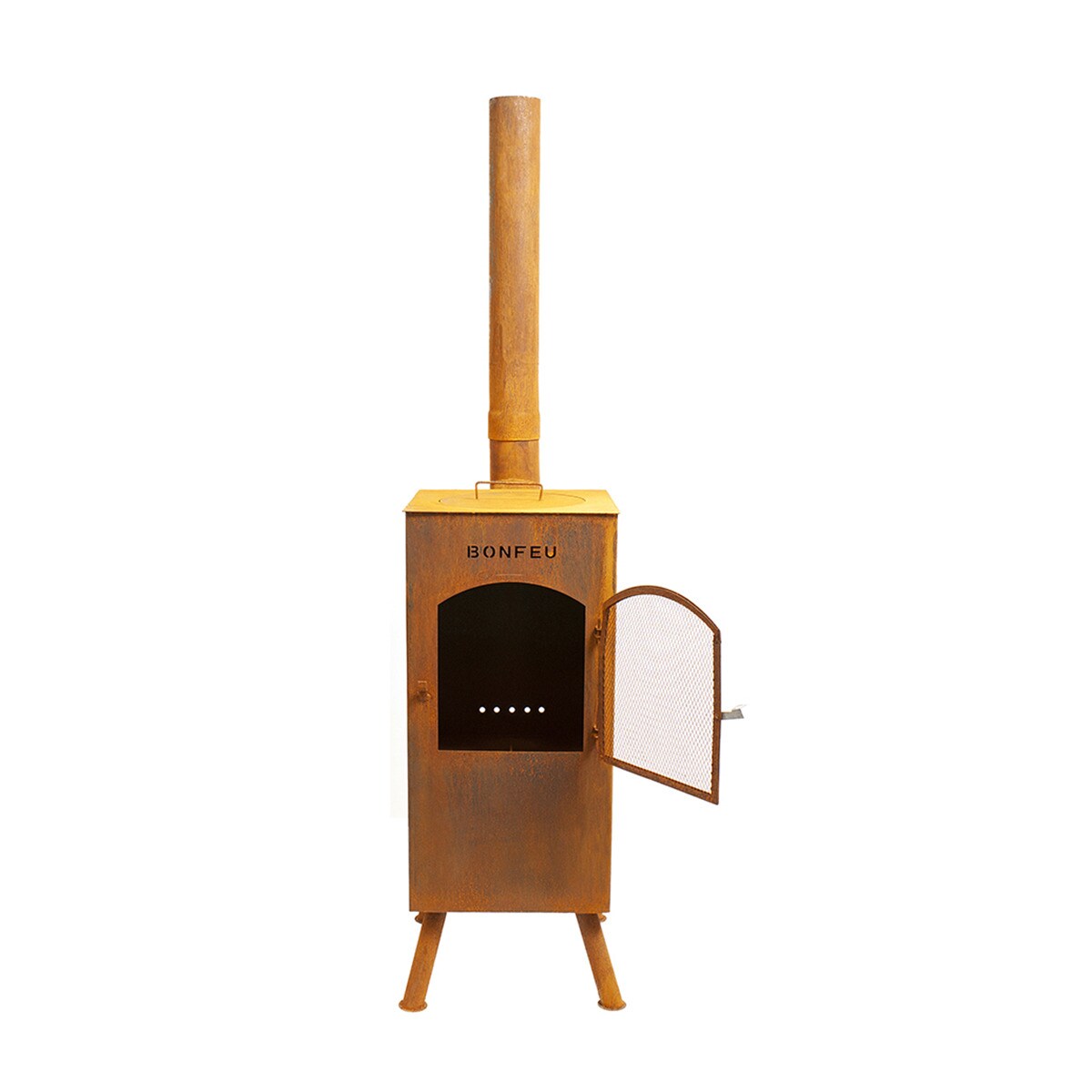Chimenea de Leña Exterior Boncarré Corten Óxido-4