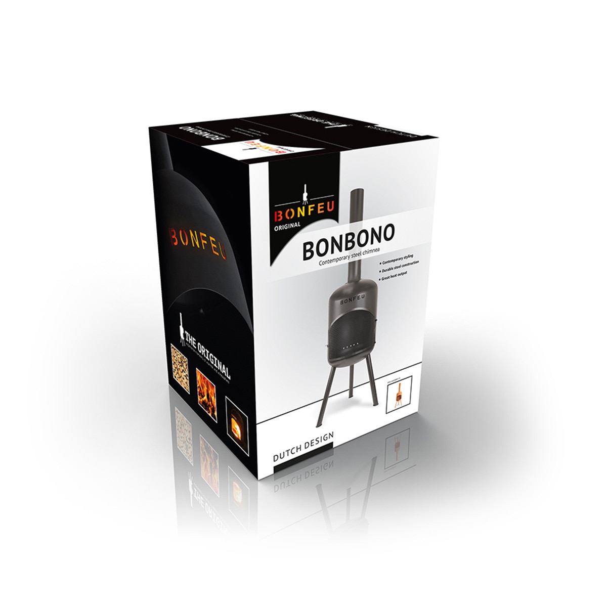 Chimenea de Leña Exterior Bonbono Acero Negro-7