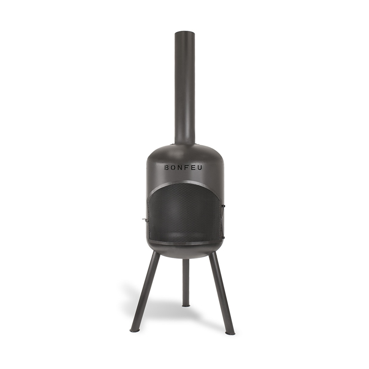 Chimenea de Leña Exterior Bonbono Acero Negro-3