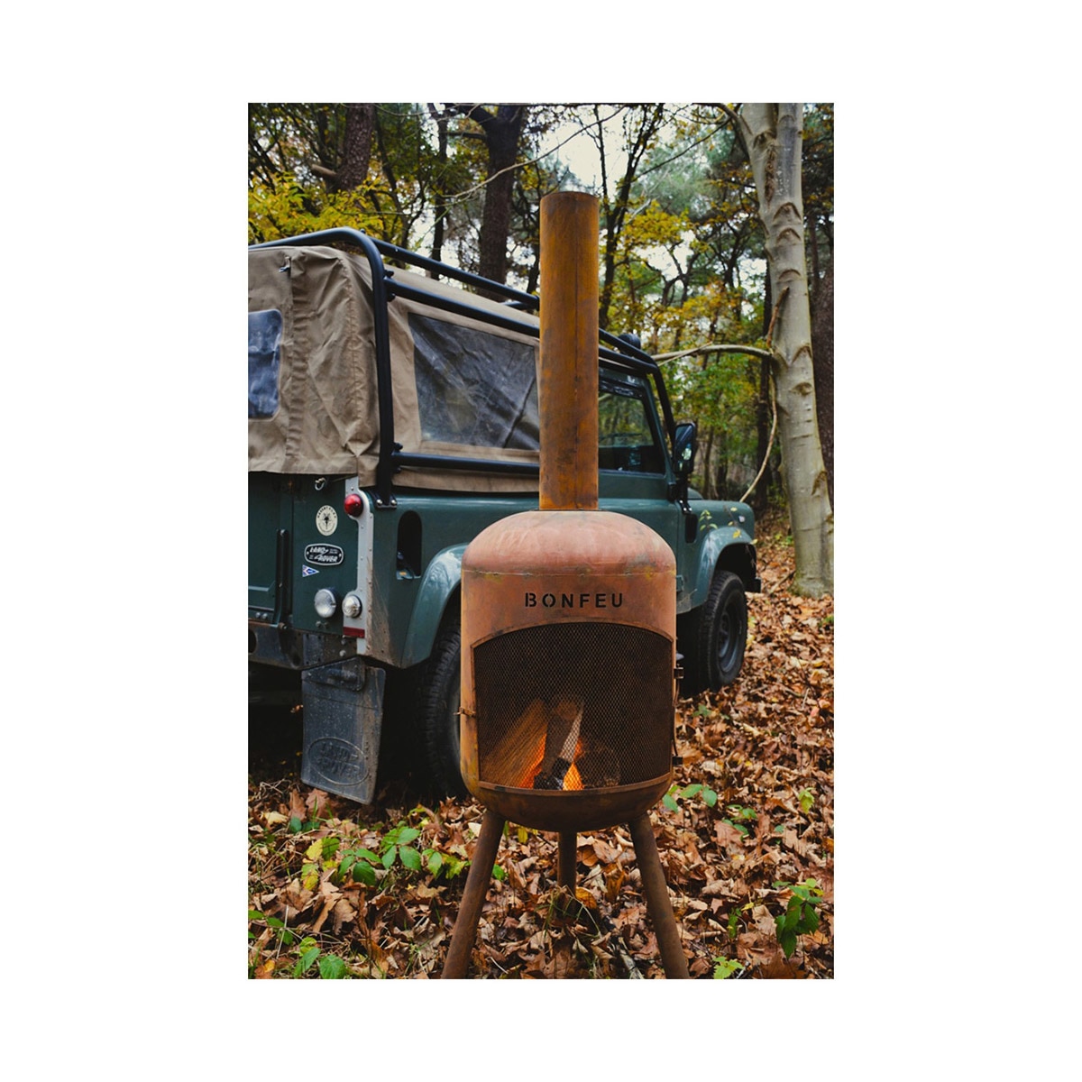 Chimenea de Leña Exterior Bonbono Acero Óxido Óxido-15