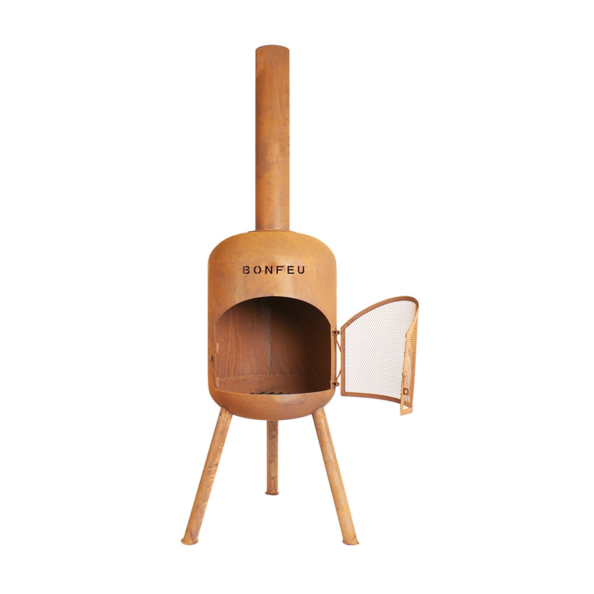 Chimenea de Leña Exterior Bonbono Acero Óxido Óxido-6