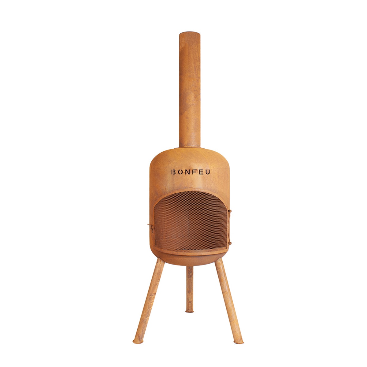 Chimenea de Leña Exterior Bonbono Acero Óxido Óxido-5