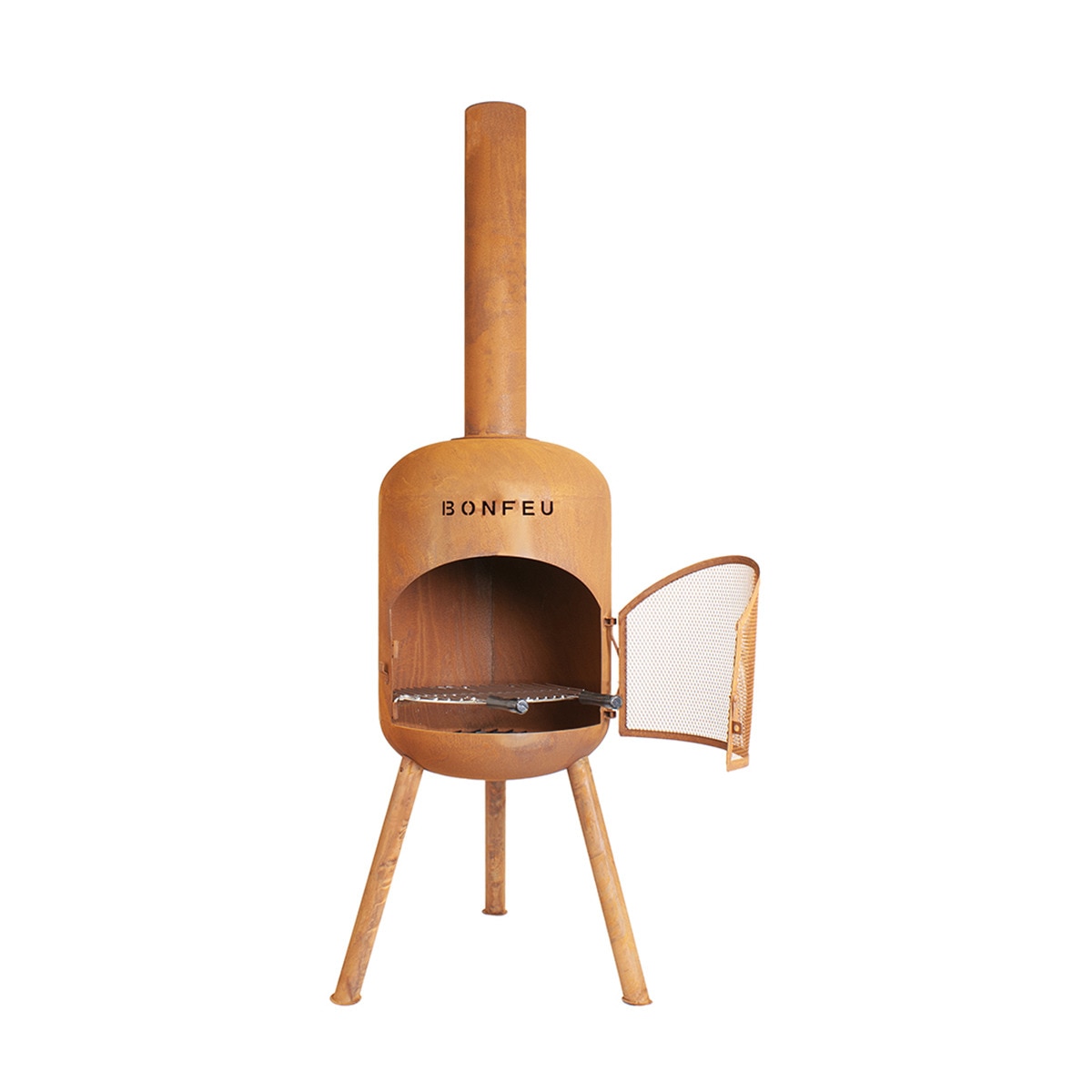 Chimenea de Leña Exterior Bonbono Acero Óxido Óxido-3