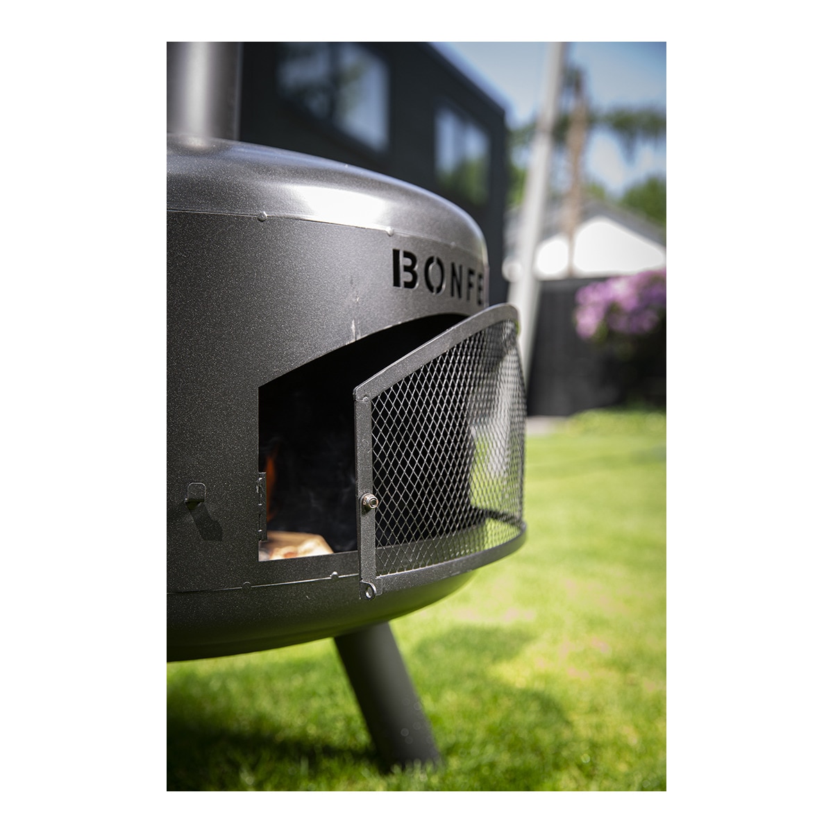 Chimenea de Leña Exterior BonGiro Negro-8