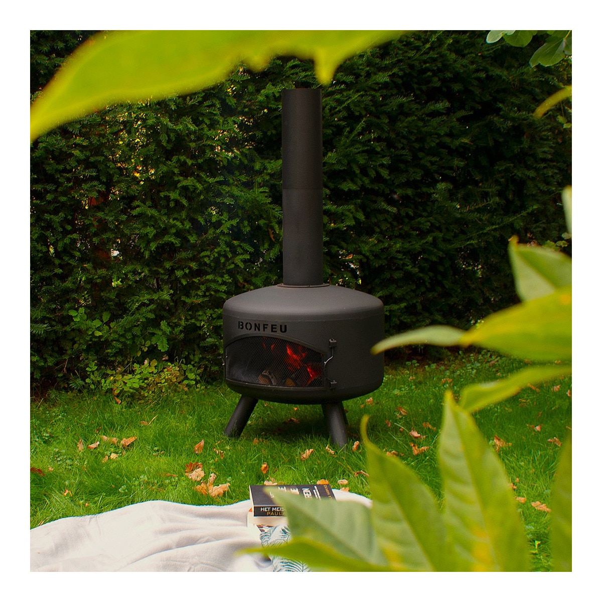 Chimenea de Leña Exterior BonGiro Negro-13
