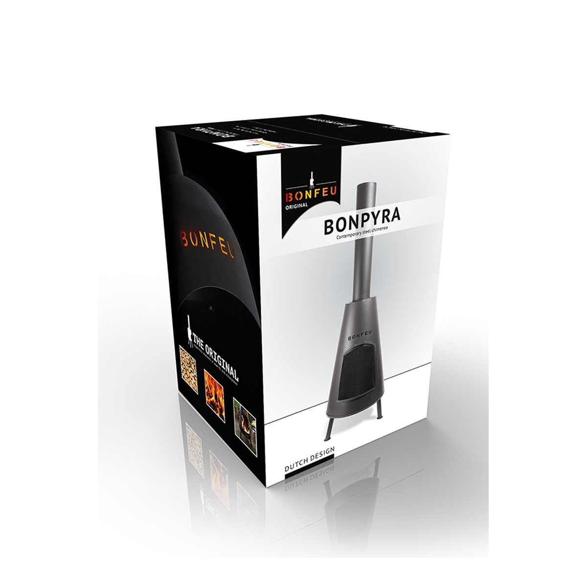 Chimenea de Leña Exterior BonPyra Negro-7