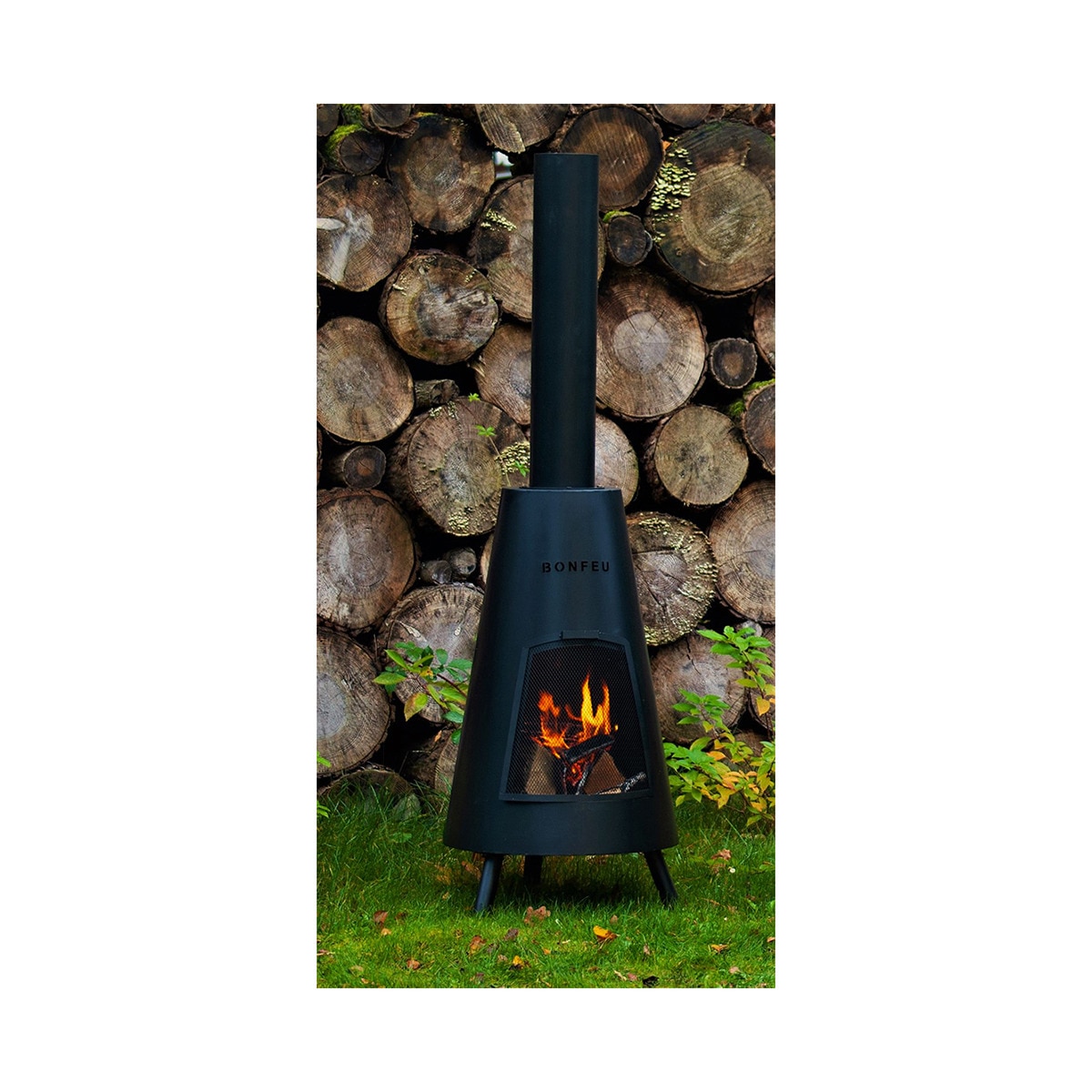 Chimenea de Leña Exterior BonPyra Negro-12