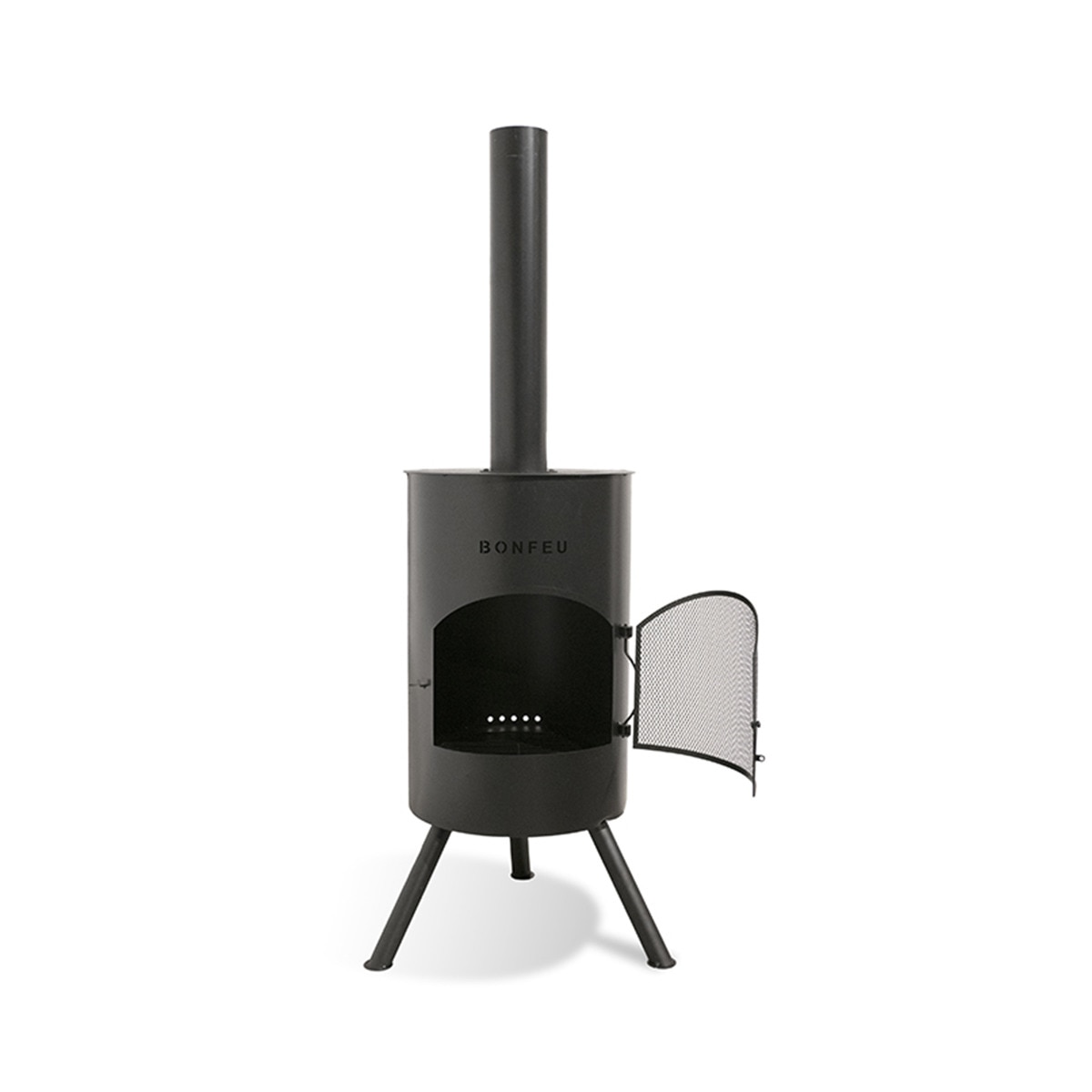 Chimenea de Leña Exterior Bonton 40 Black Negro-4