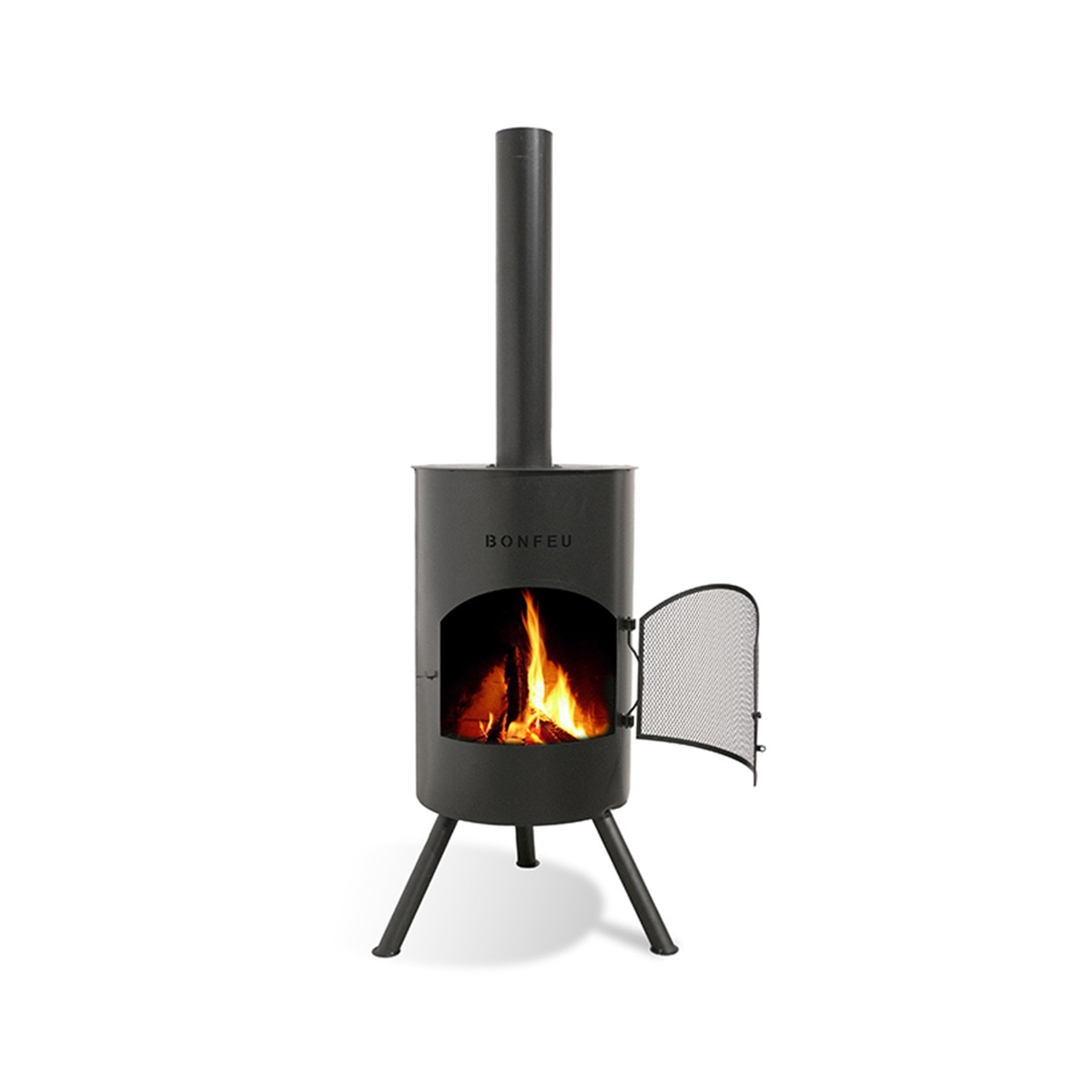 Chimenea de Leña Exterior Bonton 40 Black Negro-3