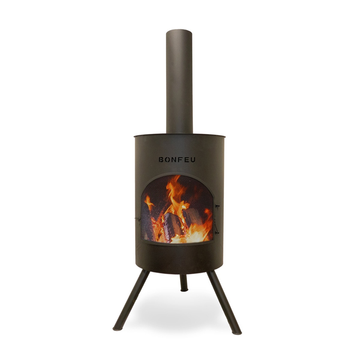 Chimenea de Leña Exterior Bonton 40 Black Negro-2