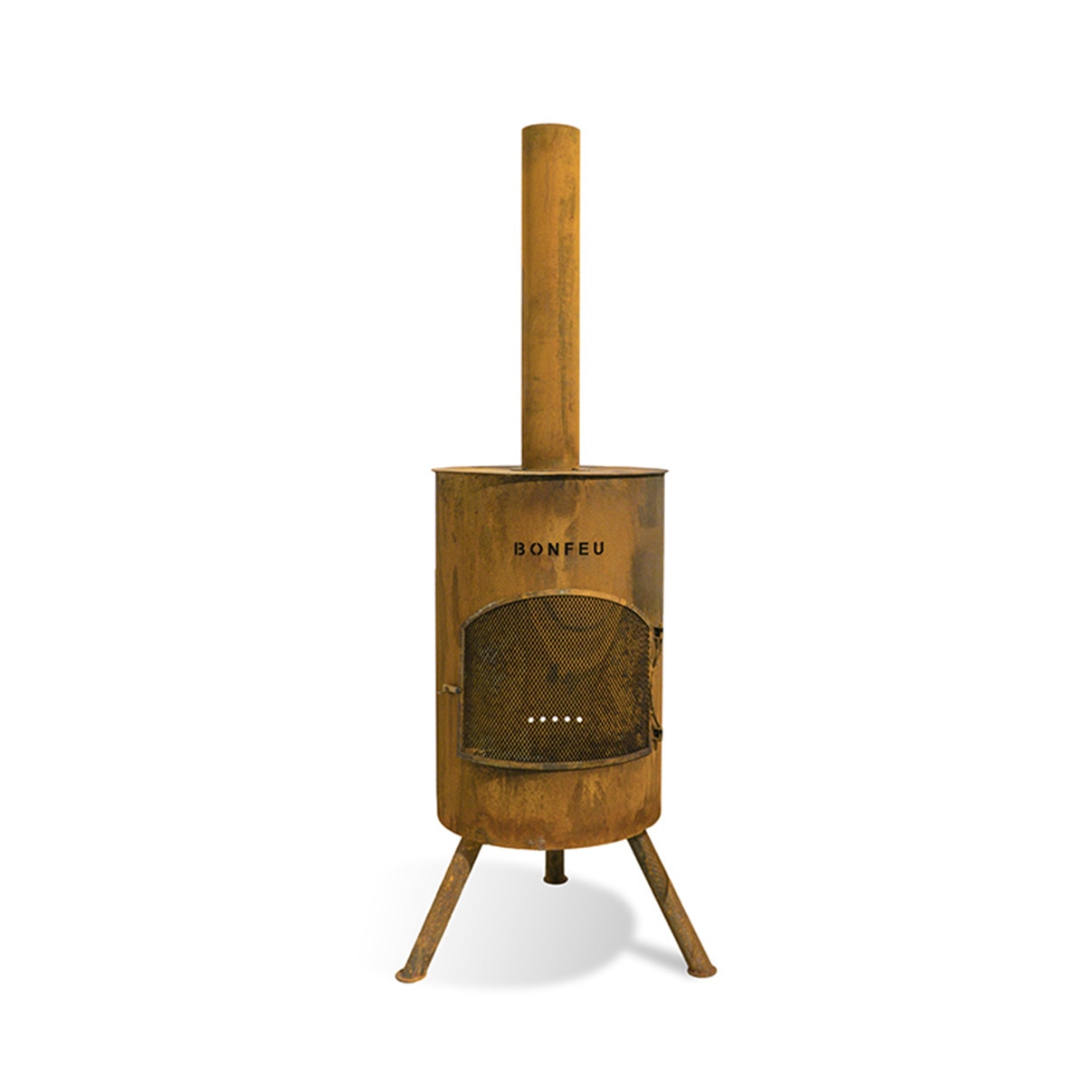 Chimenea de Leña Exterior Bonton 40 Corten Óxido-3