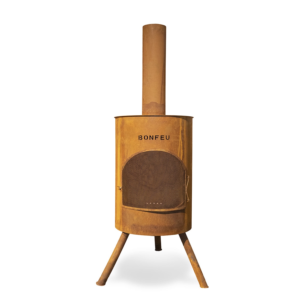 Chimenea de Leña Exterior Bonton 60 Corten Óxido-3