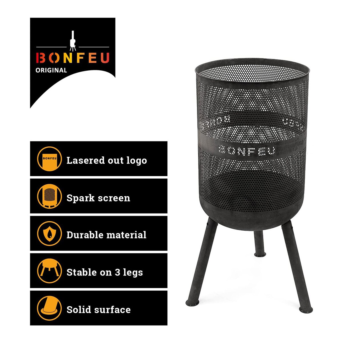 Chimenea de Leña Exterior Bonves 45 Negro-4