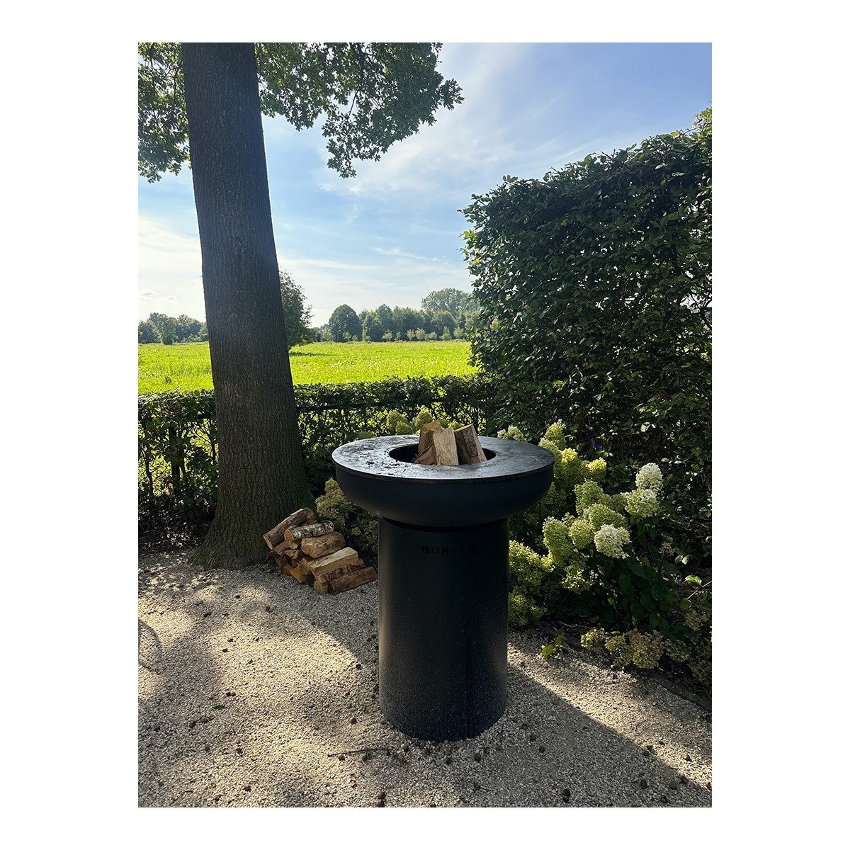 Chimenea de Leña Exterior Bonbiza Black Negro-9