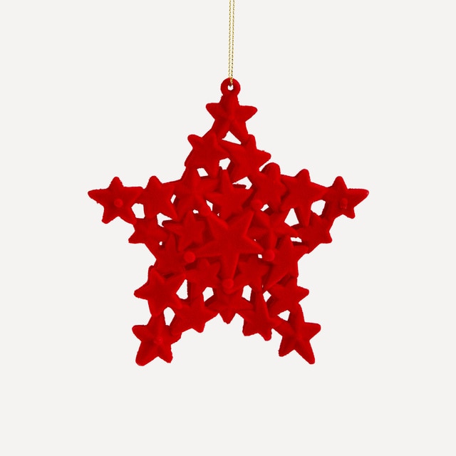 Imagen 0 de Colgante Estrella flocada Navidad El Corte Inglés