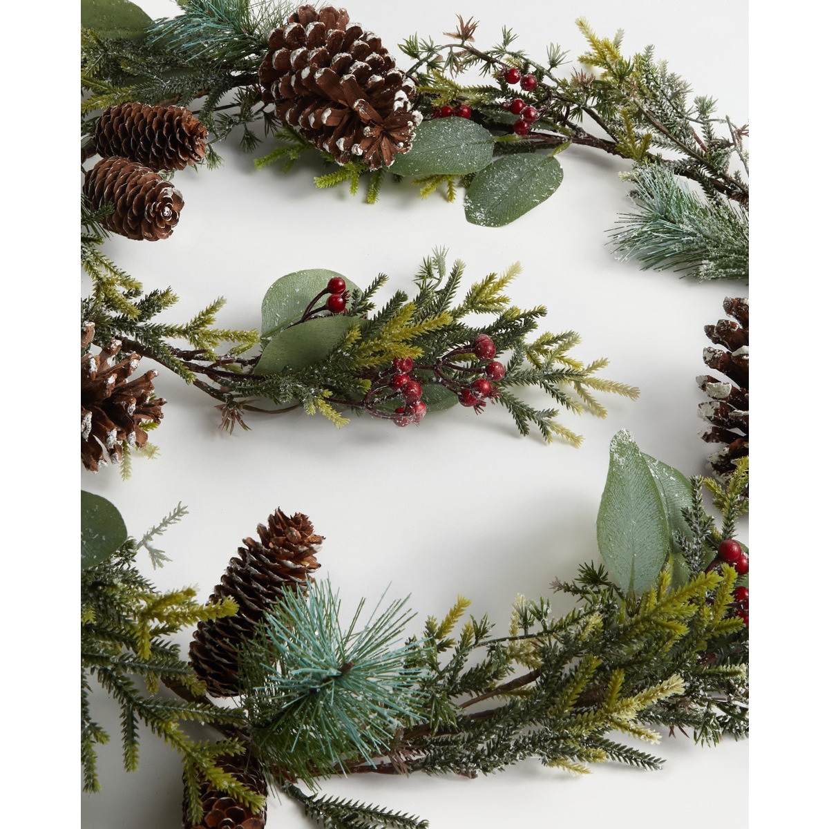 Grinalda Pinha Baga com Neve Verde-1