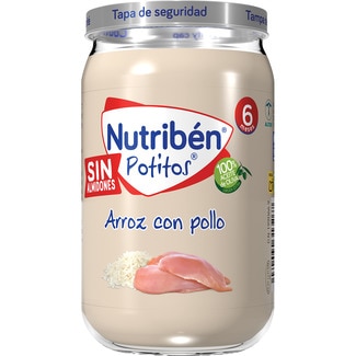 Potitos tarrito arroz con pollo sin almidones desde 6 meses tarro 235 g - Nutriben