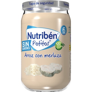 Potitos tarrito arroz con merluza sin almidones desde 6 meses tarro 235 g - Nutriben