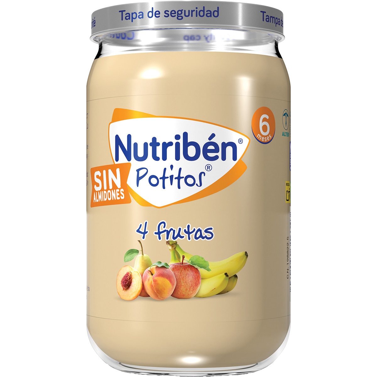 Potitos tarrito de 4 frutas sin almidones desde 6 meses tarro 235 g