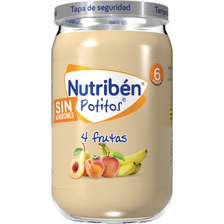 Potitos tarrito de 4 frutas sin almidones desde 6 meses tarro 235 g - Nutriben