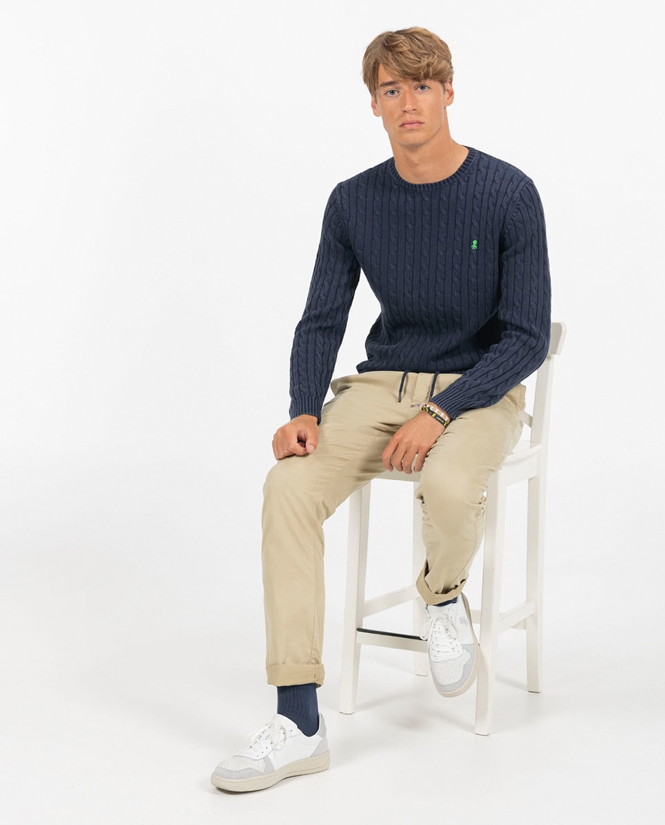 Camisola de Malha Azul-marinho-6